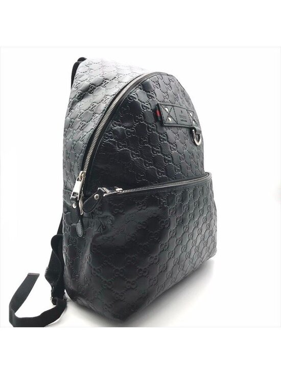 Guccissima Sherry Line Leather Backpack Black Travel Bag main image 8